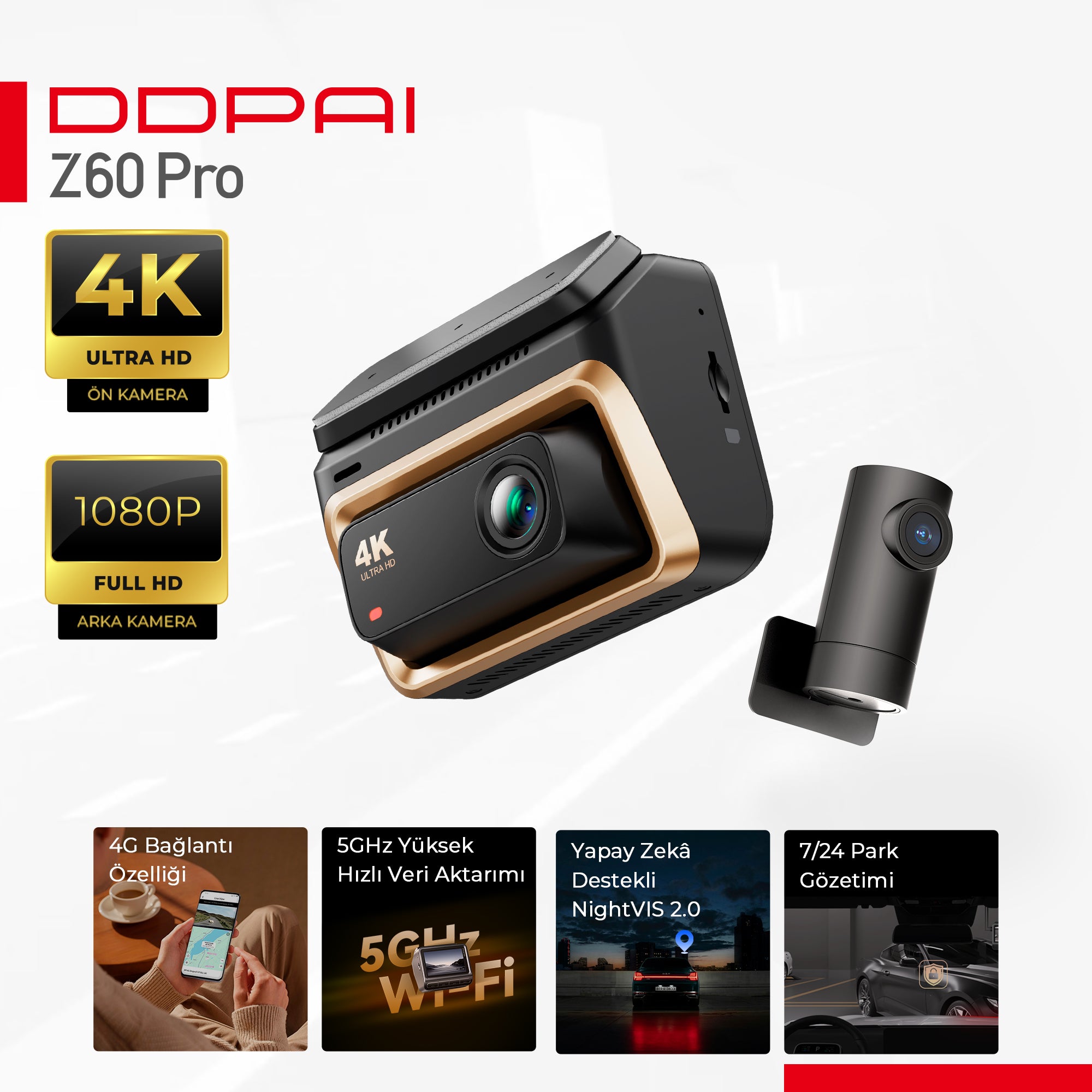 DDPAI Z60 Dual Pro Araç Kamerası DDPAI Z60 Dual Pro Araç Kamerası